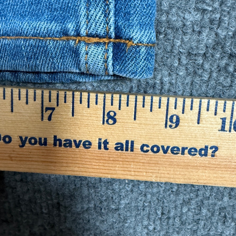 New LOGO by Lori Goldstein Plus Size 20W Tall Jeans Indigo Seamed Cropped Pocket - Picture 10 of 10